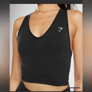 Black Gymshark seamless tank top. Worn only once- great condition. Size small